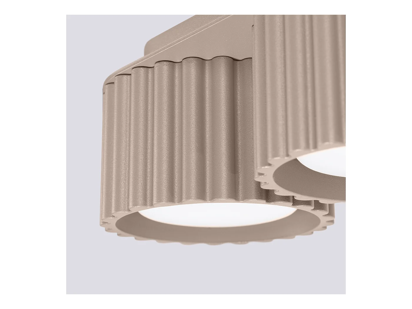 Plafonnier Aura Minimaliste En Aluminium - 2 Sources Lumineuses - L.21 X H.12 Cm - Taupe