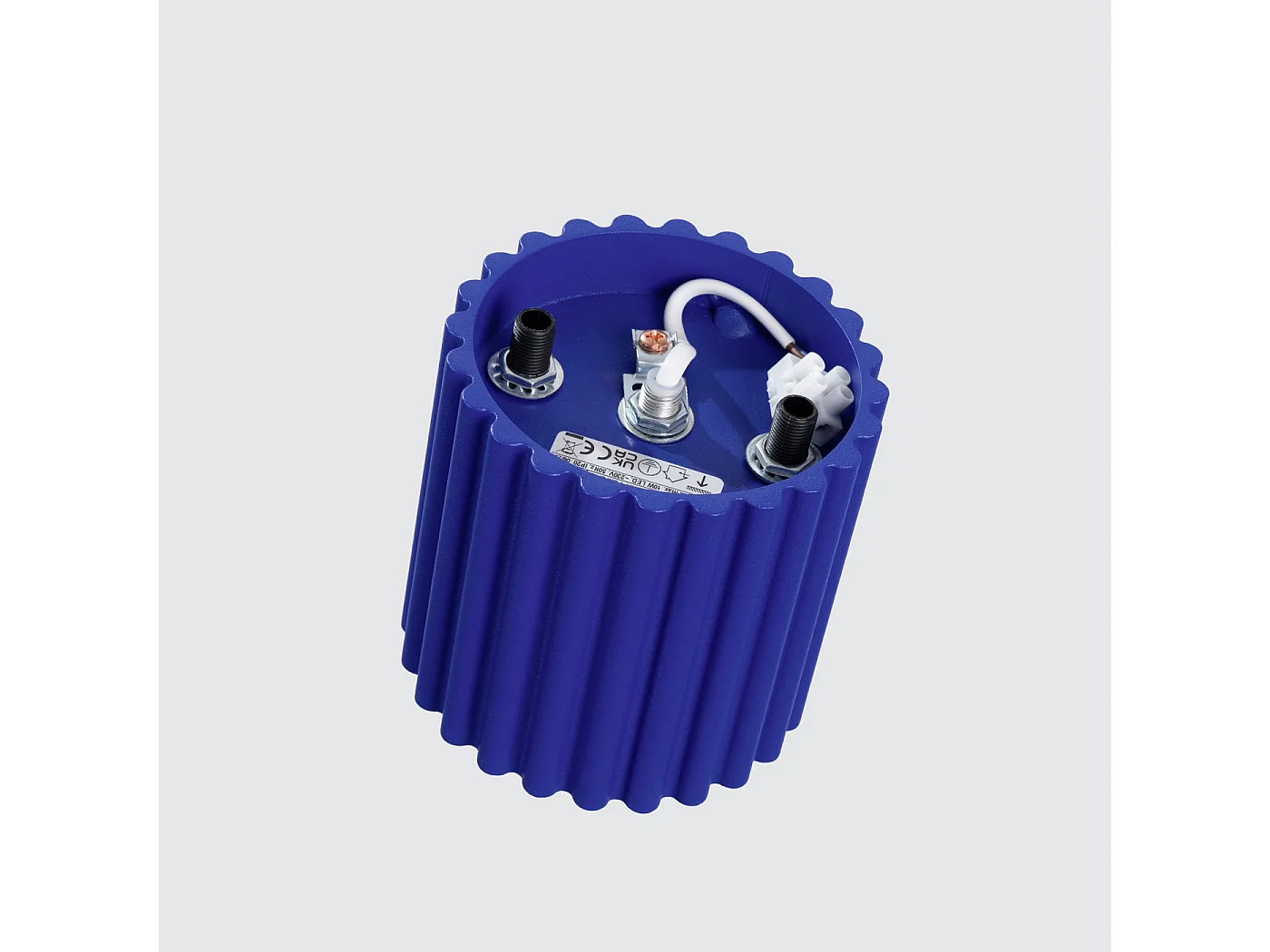 Deckenleuchte Aura Minimalistisch Aus  Aluminium - 1 Lichtquellen - L.10 X H. Cm - Ultramarin