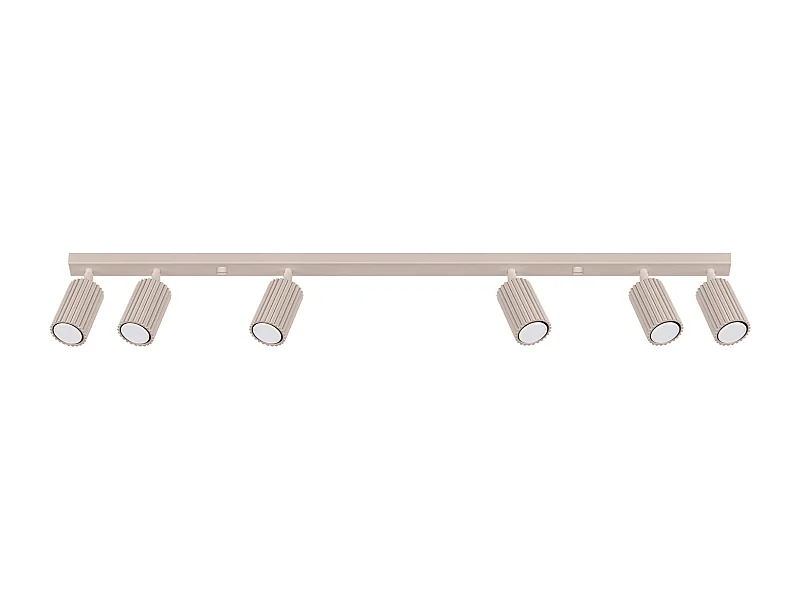 Lampa Sufitowa Minimalistyczny Karbon, Aluminium - 6 Źródło - L.117 X H.16.5 Cm - Taupe