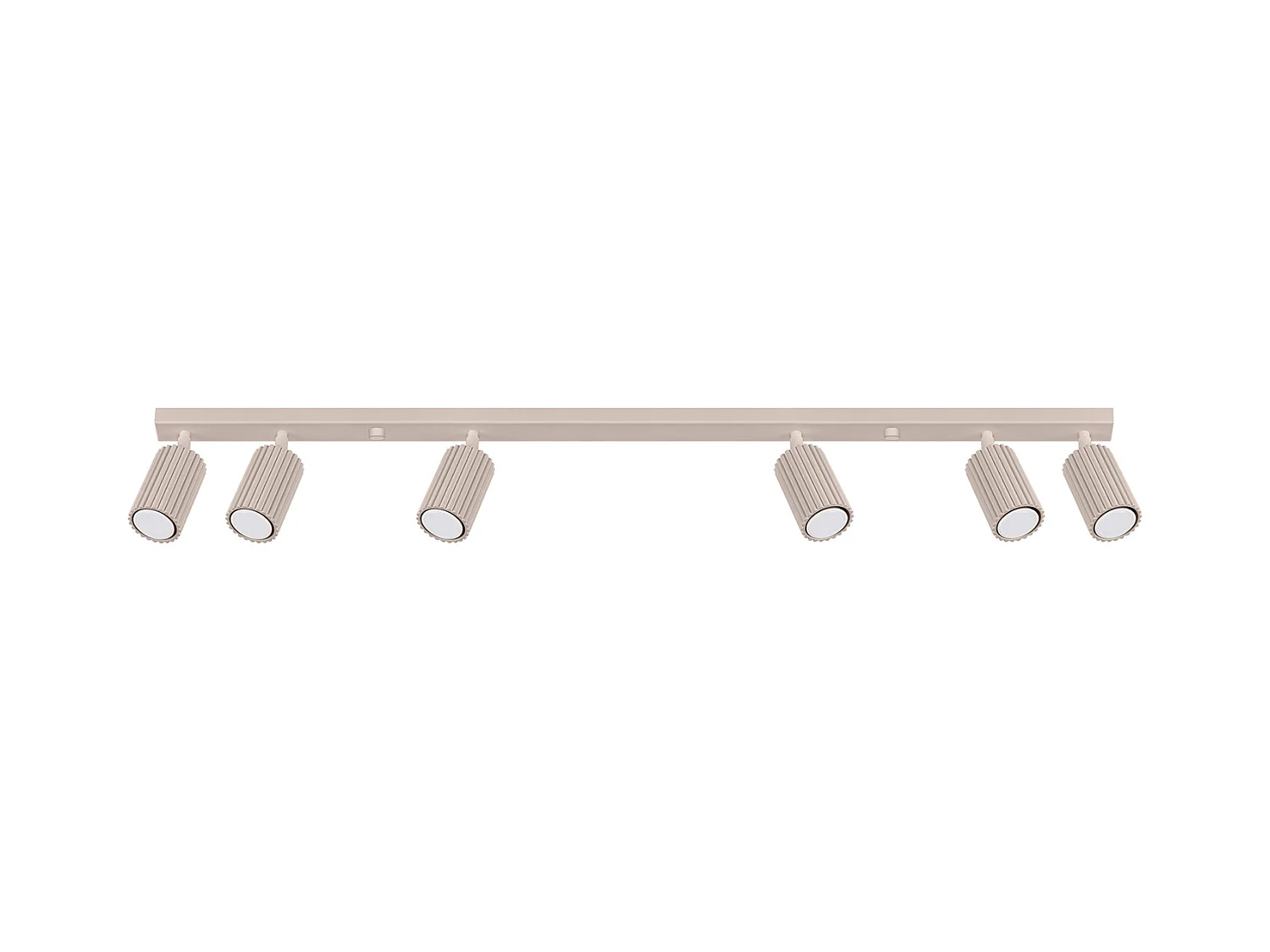 Plafonnier Karbon Minimaliste En Aluminium - 6 Sources Lumineuses - L.117 X H.16,5 Cm - Taupe