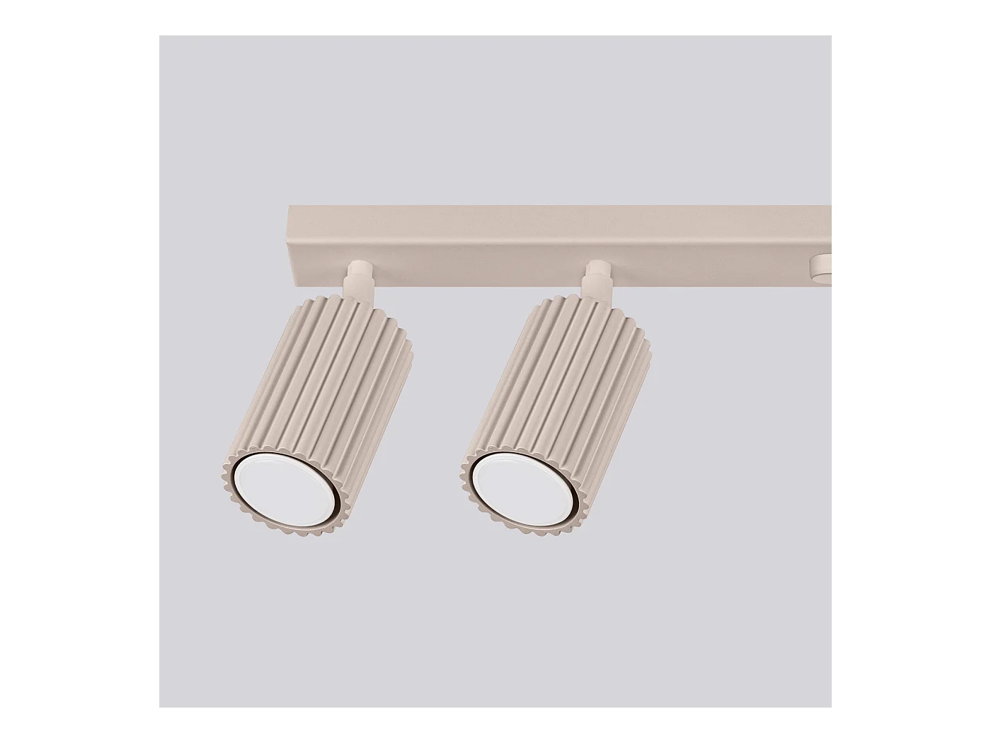 Plafonnier Karbon Minimaliste En Aluminium - 6 Sources Lumineuses - L.117 X H.16,5 Cm - Taupe