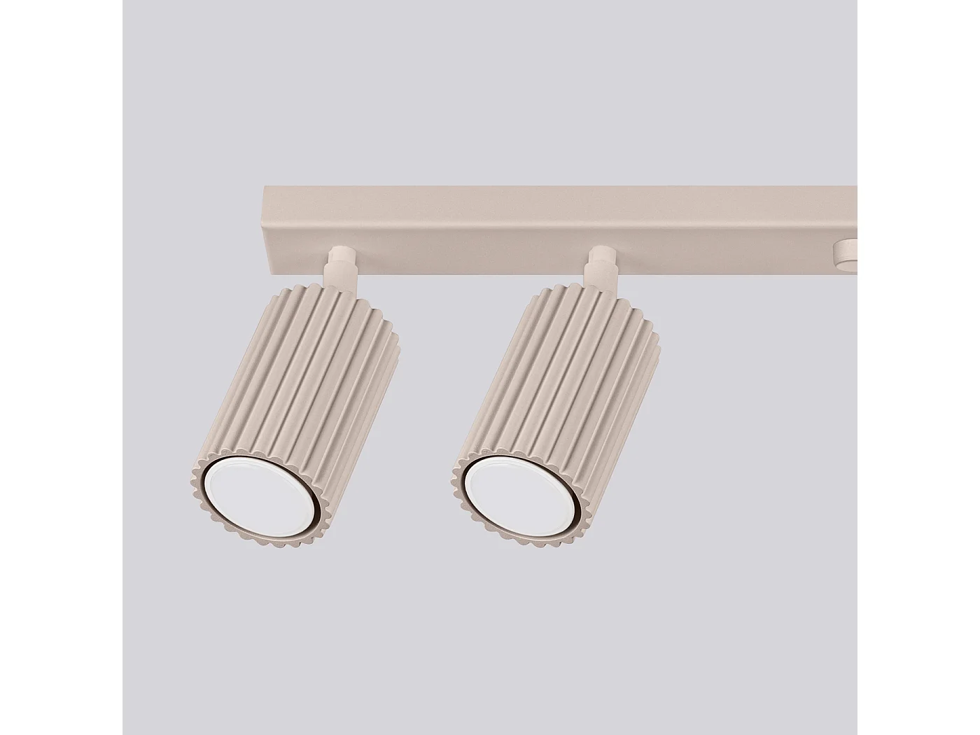 Plafonnier Karbon Minimaliste En Aluminium - 6 Sources Lumineuses - L.117 X H.16,5 Cm - Taupe