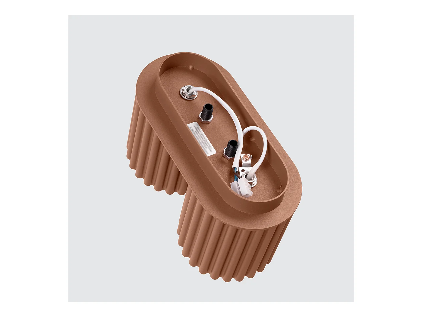 Deckenleuchte Aura Minimalistisch Aus  Aluminium - 2 Lichtquellen - L.21 X H. Cm - Mokka