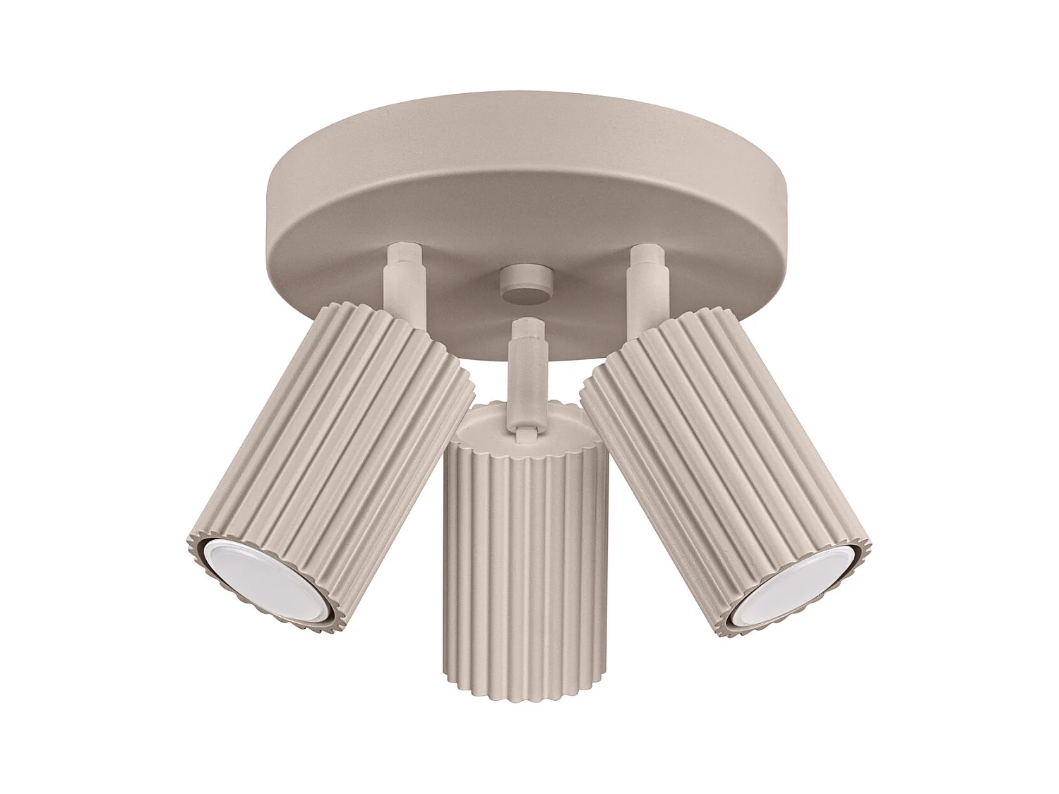 Plafonnier Karbon Minimaliste En Aluminium - 3 Sources Lumineuses - L.19,5 X H.18 Cm - Taupe