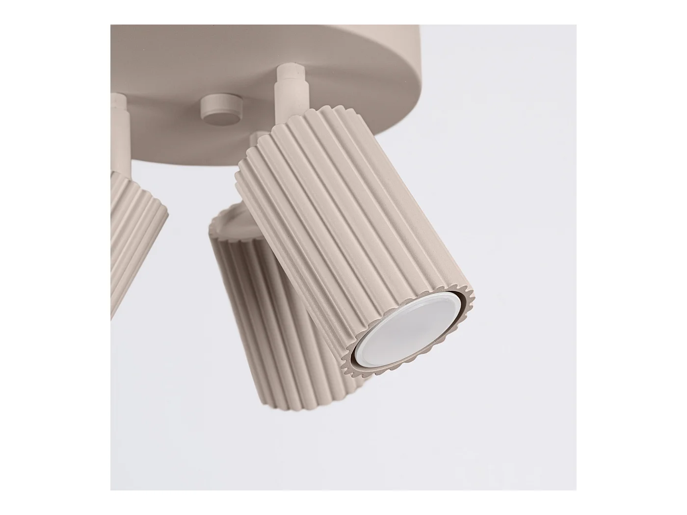 Plafonnier Karbon Minimaliste En Aluminium - 3 Sources Lumineuses - L.19,5 X H.18 Cm - Taupe