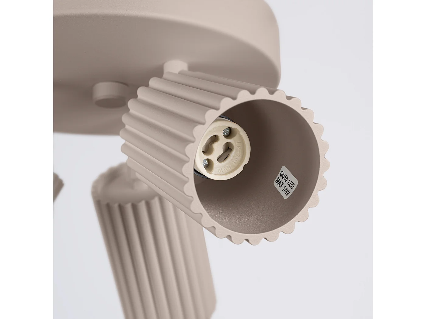 Plafonnier Karbon Minimaliste En Aluminium - 3 Sources Lumineuses - L.19,5 X H.18 Cm - Taupe