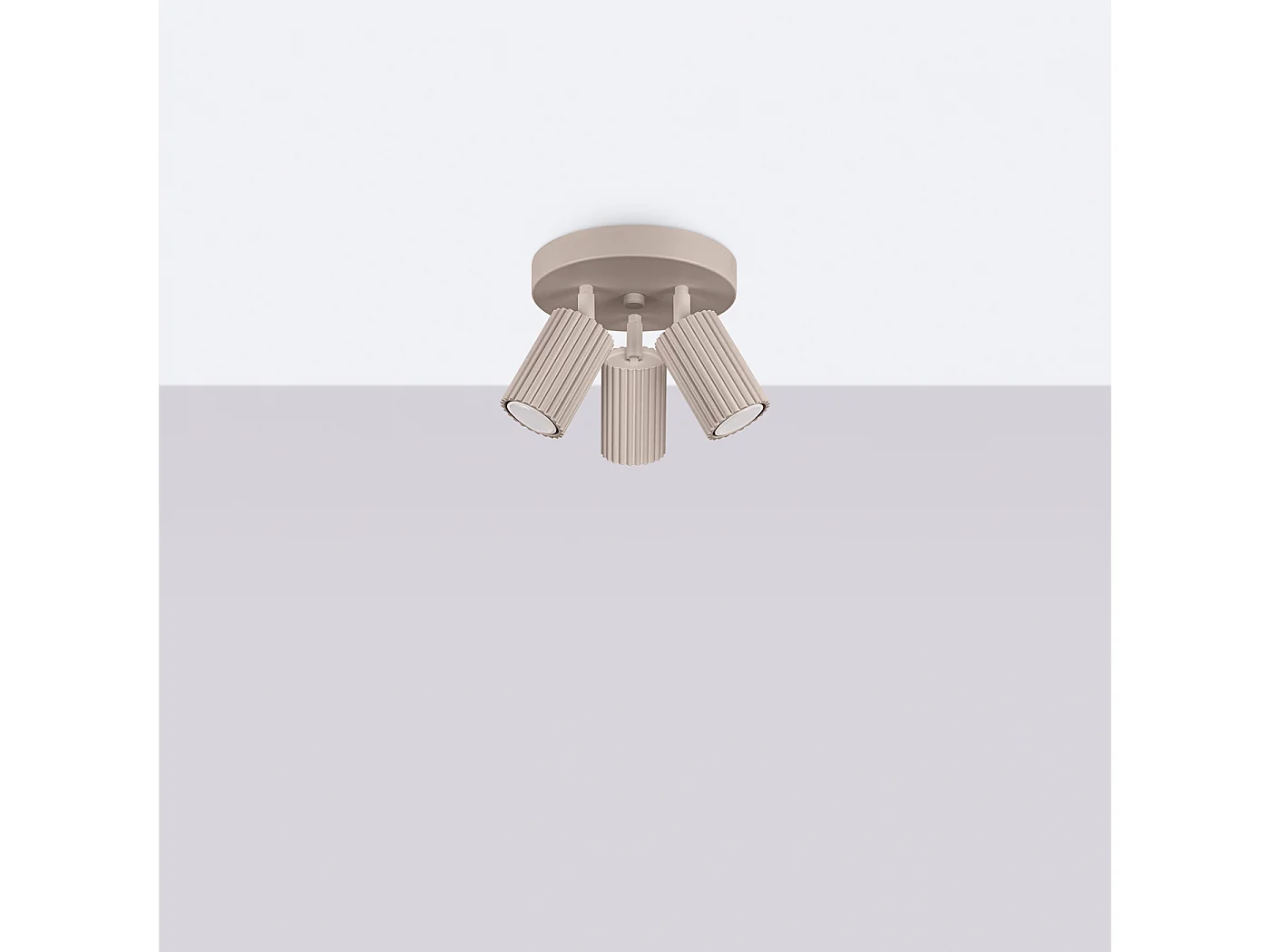 Lampada A Soffitto Karbon Minimalist Di Alluminio - 3 Sorgenti Luminose - L.19,5 X A.18 Cm - Talpa