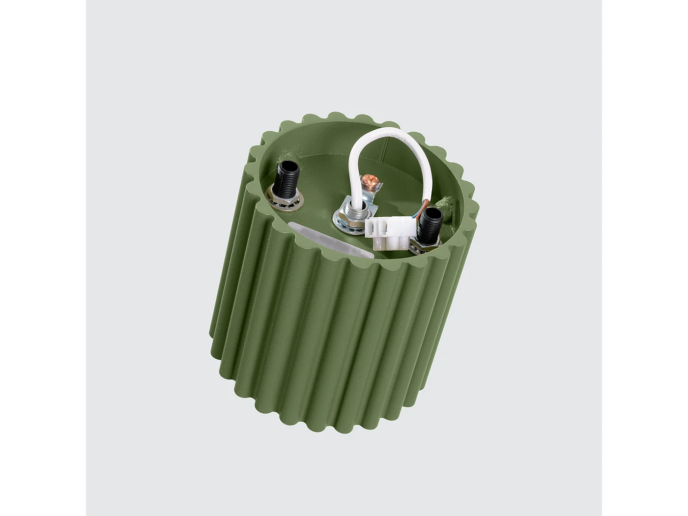 Deckenleuchte Aura Minimalistisch Aus  Aluminium - 1 Lichtquellen - L.10 X H. Cm - Olivgrün