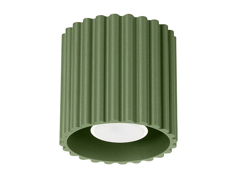 Deckenleuchte Aura Minimalistisch Aus  Aluminium - 1 Lichtquellen - L.10 X H. Cm - Olivgrün