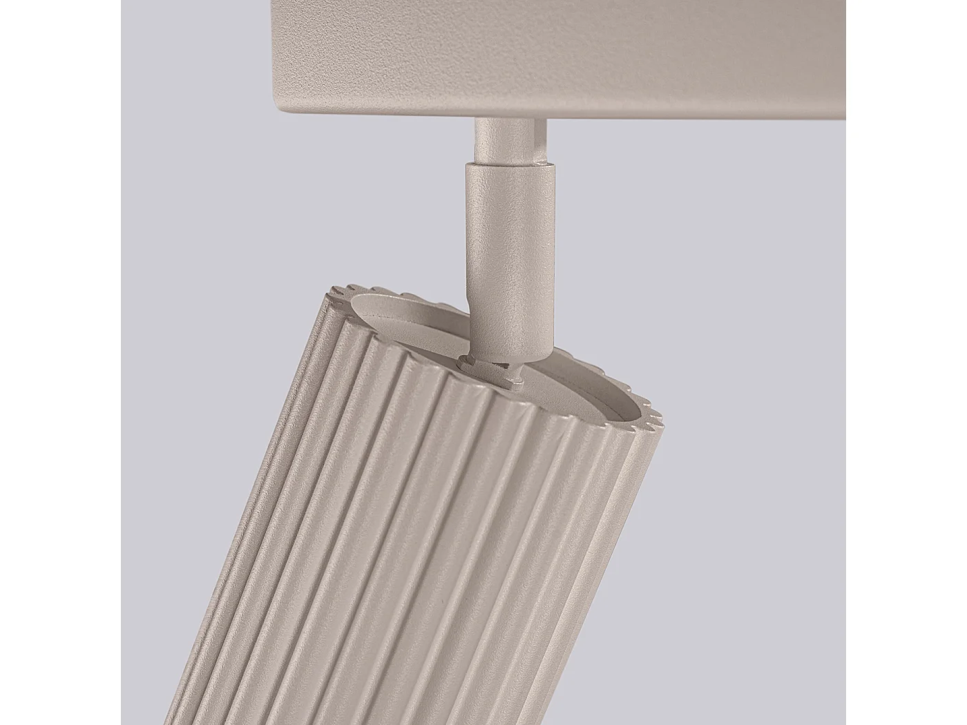 Plafonnier Karbon Minimaliste En Aluminium - 2 Sources Lumineuses - L.30 X H.16,5 Cm - Taupe