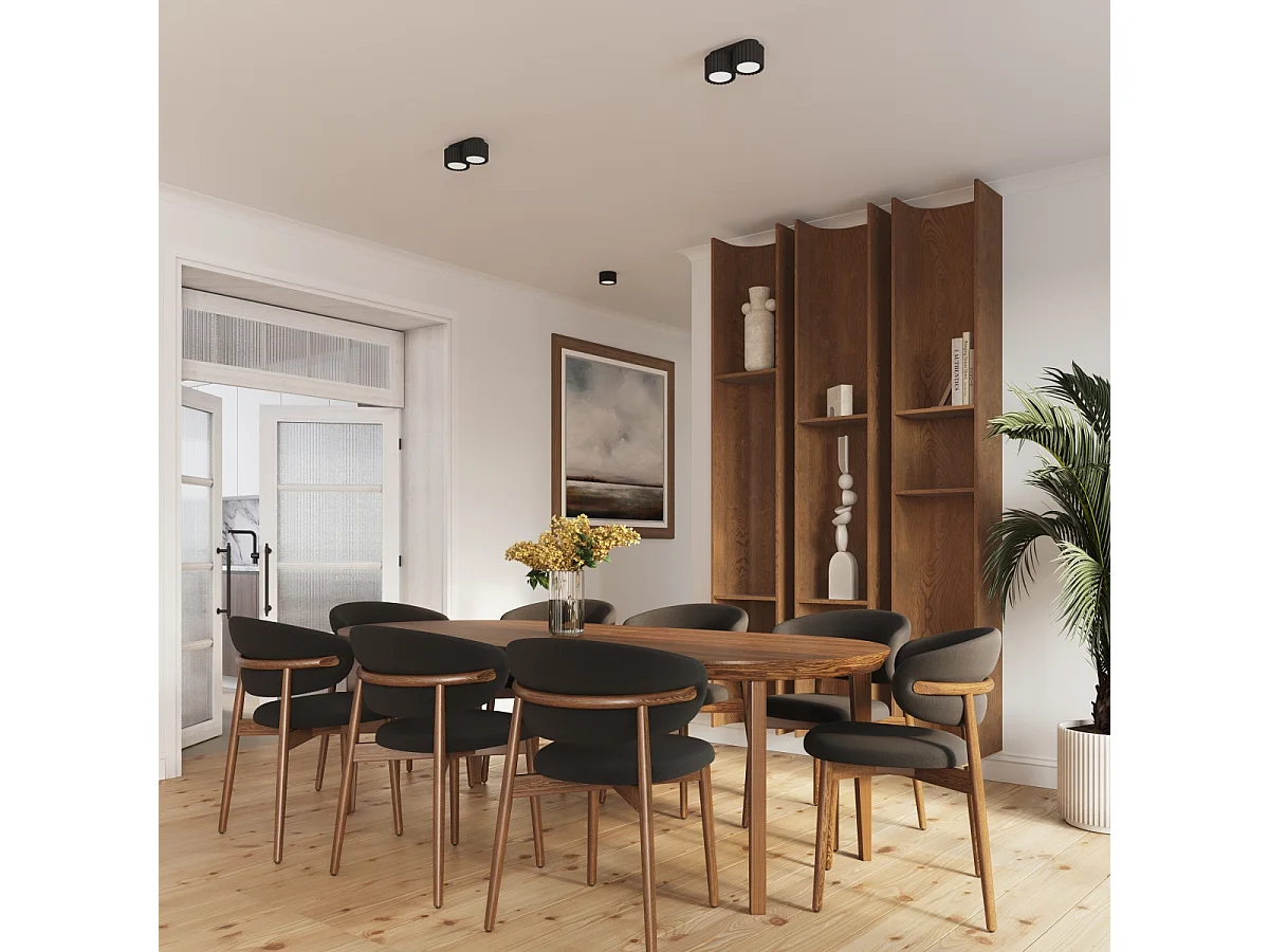 Plafonnier Aura Minimaliste En Aluminium - 1 Sources Lumineuses - L.10 X H.10 Cm - Noir