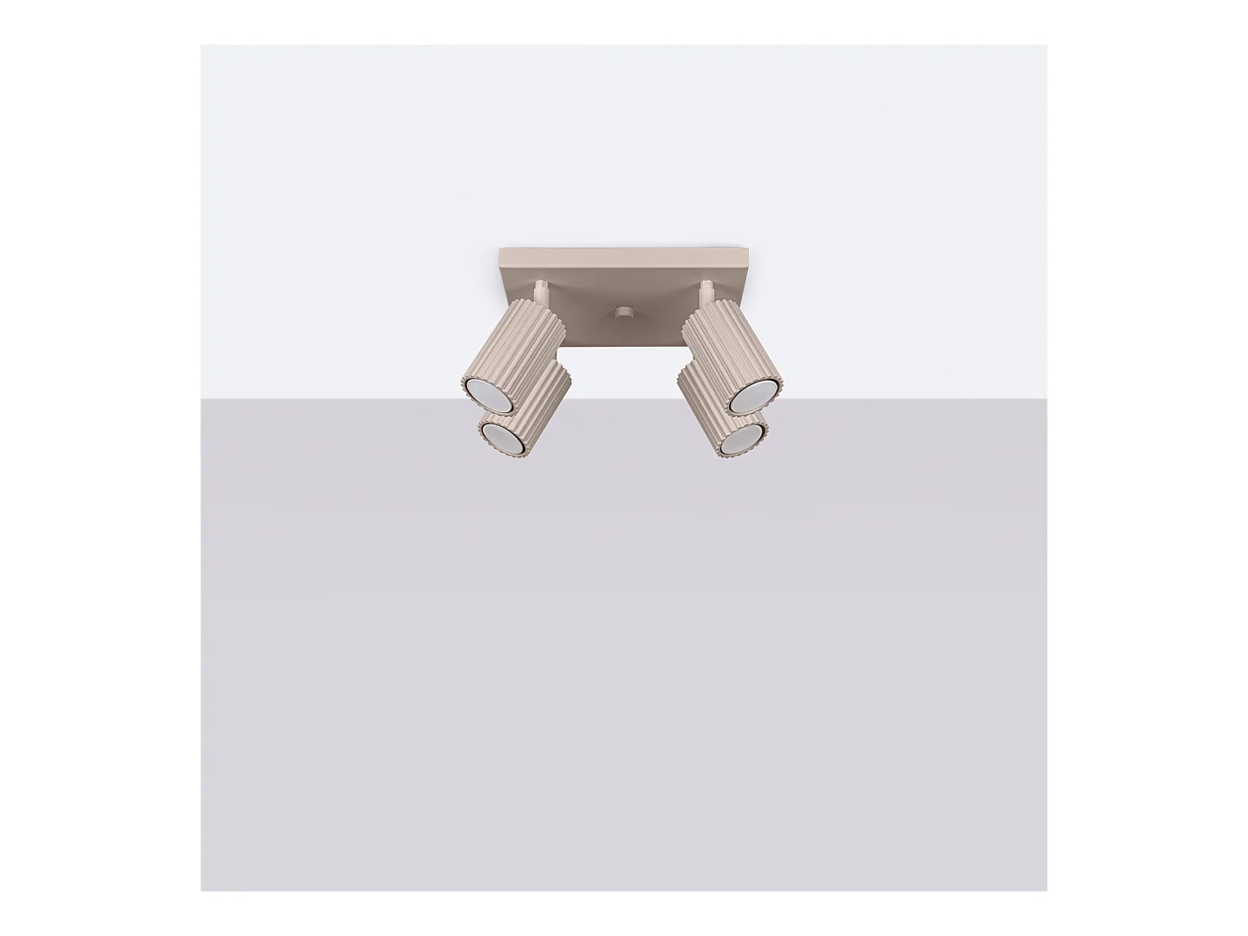 Plafondlamp Karbon Minimalist Van  - 4 Lichtbronnen - L.25 X H.16,5 Cm - Taupe