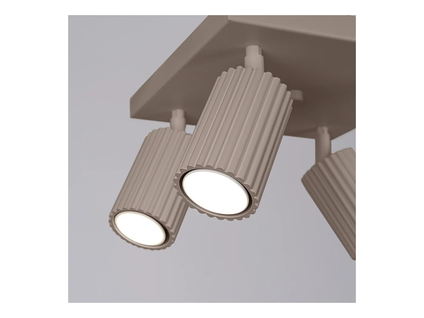 Plafondlamp Karbon Minimalist Van  - 4 Lichtbronnen - L.25 X H.16,5 Cm - Taupe