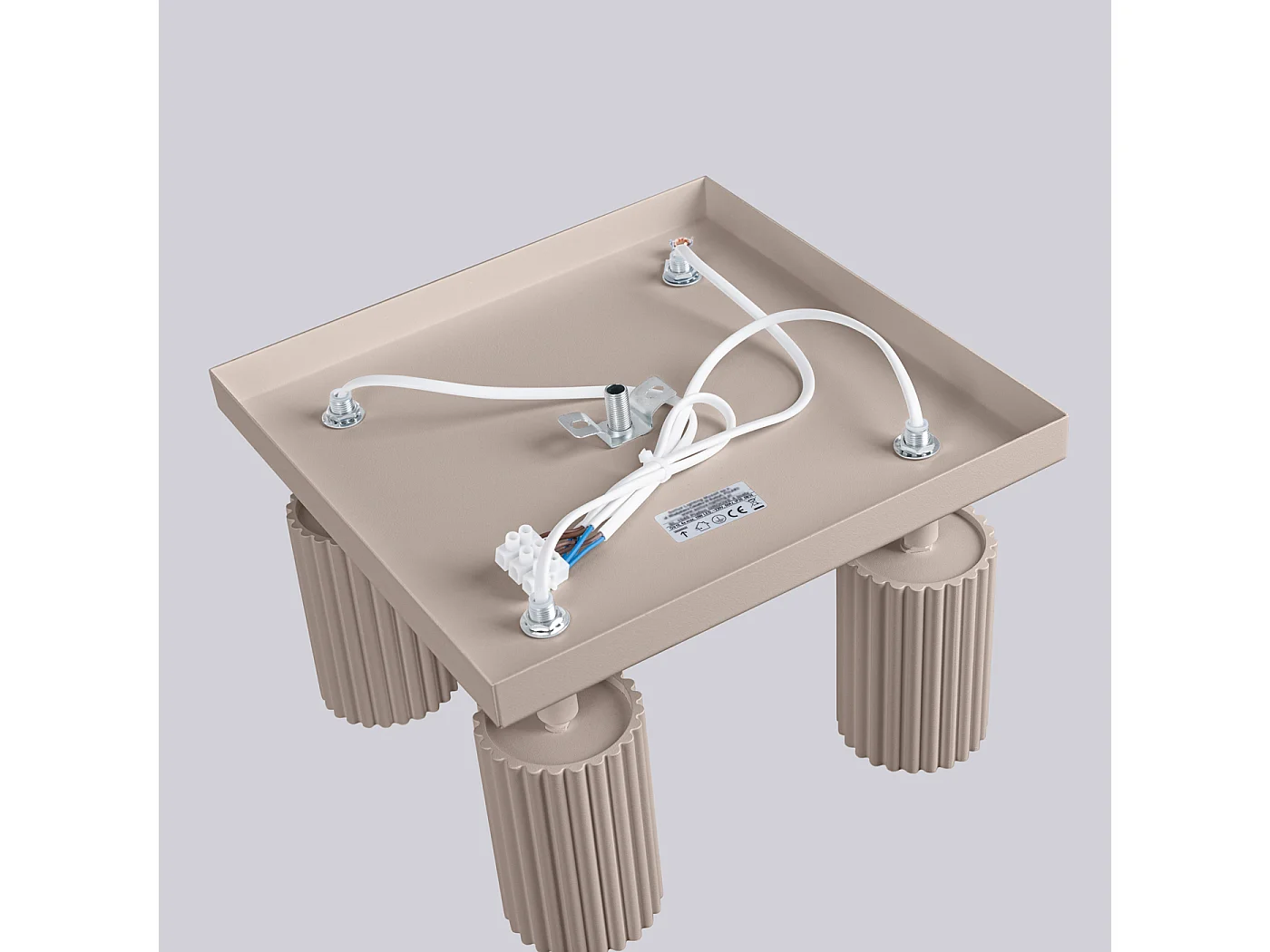 Plafondlamp Karbon Minimalist Van  - 4 Lichtbronnen - L.25 X H.16,5 Cm - Taupe