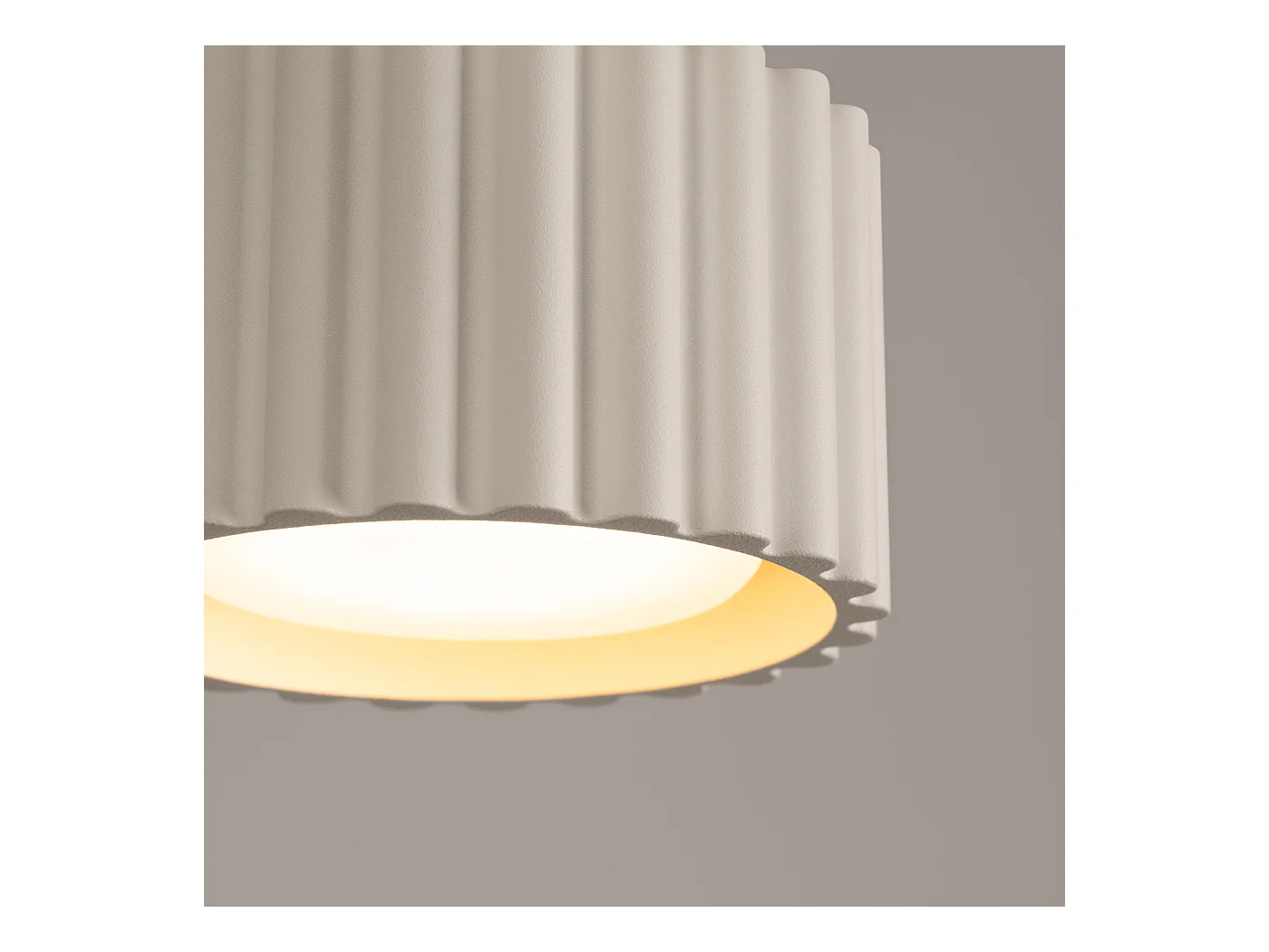 Deckenleuchte Aura Minimalistisch Aus  Aluminium - 1 Lichtquellen - L.10 X H. Cm - Beige