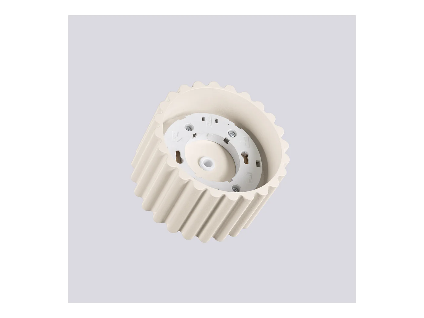 Deckenleuchte Aura Minimalistisch Aus  Aluminium - 1 Lichtquellen - L.10 X H. Cm - Beige