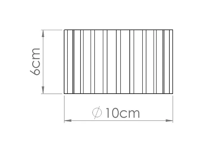 Deckenleuchte Aura Minimalistisch Aus  Aluminium - 1 Lichtquellen - L.10 X H. Cm - Beige