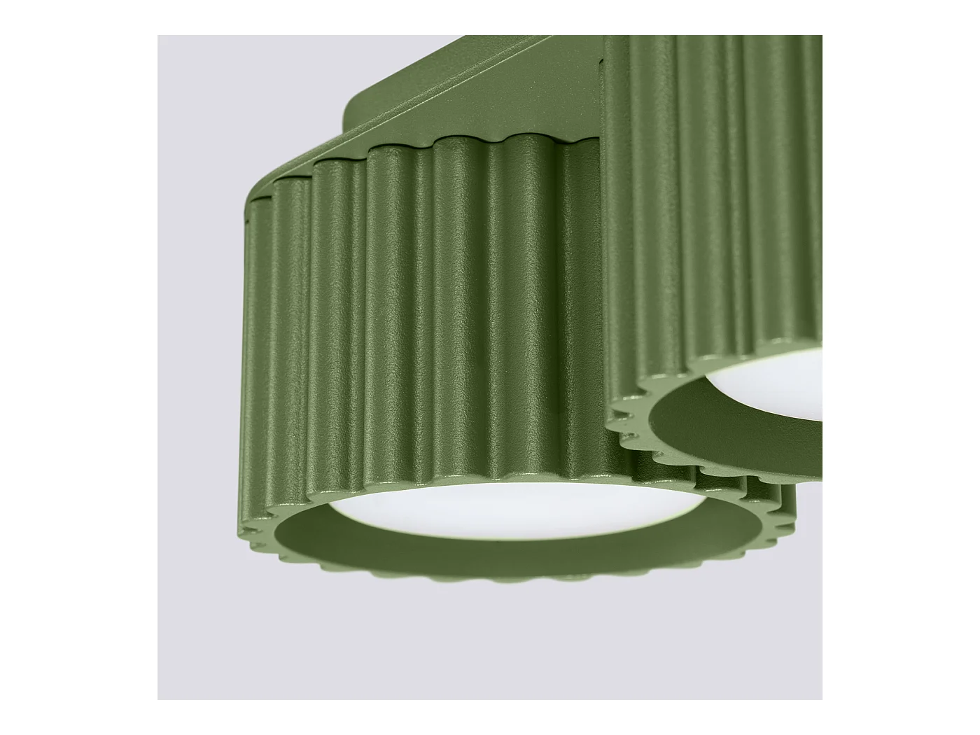 Deckenleuchte Aura Minimalistisch Aus  Aluminium - 2 Lichtquellen - L.21 X H. Cm - Olivgrün