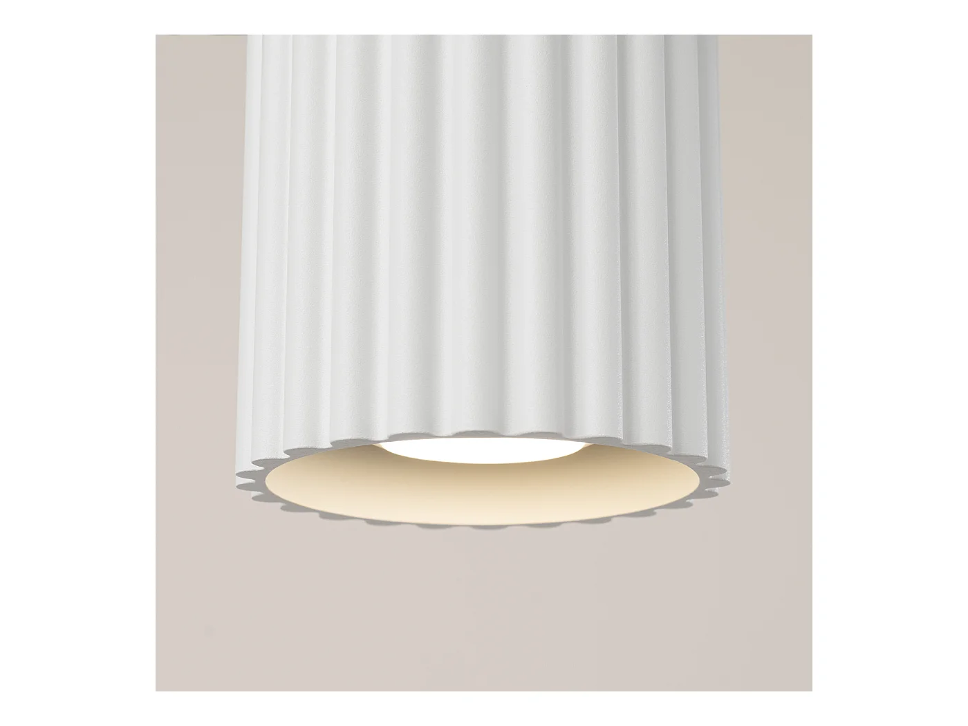 Deckenleuchte Aura Minimalistisch Aus  Aluminium - 1 Lichtquellen - L.10 X H. Cm - Weiß