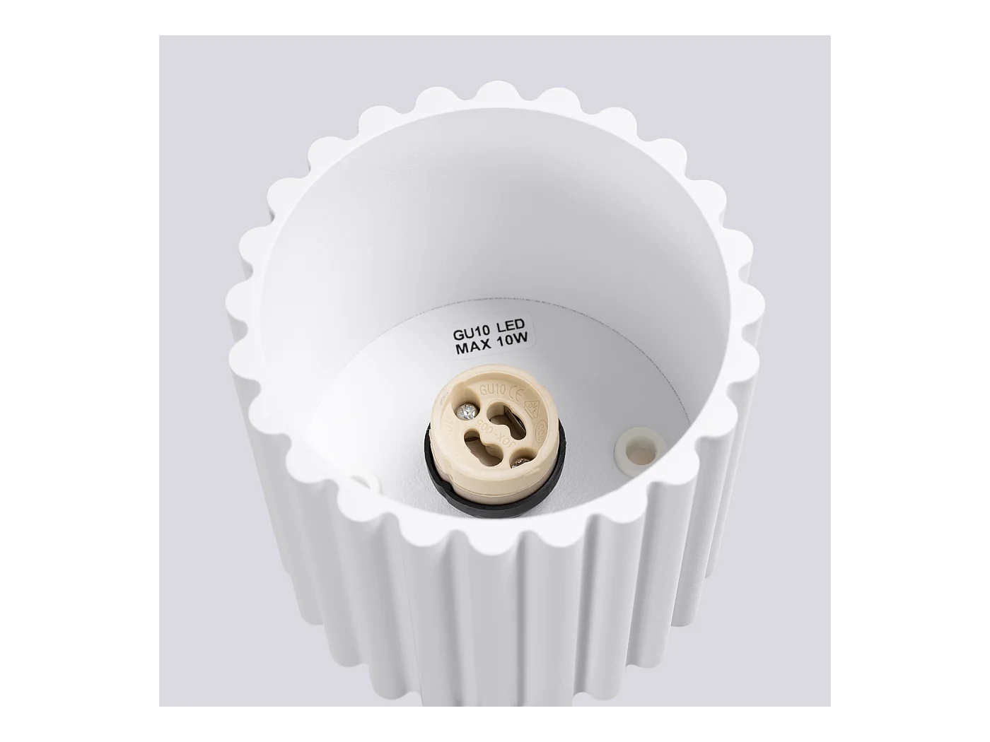 Deckenleuchte Aura Minimalistisch Aus  Aluminium - 1 Lichtquellen - L.10 X H. Cm - Weiß