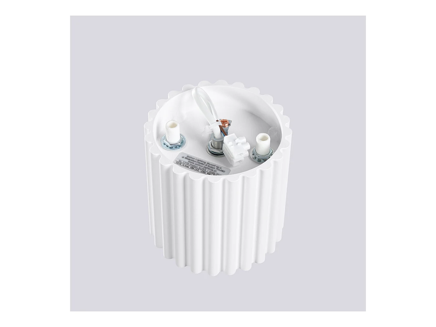 Deckenleuchte Aura Minimalistisch Aus  Aluminium - 1 Lichtquellen - L.10 X H. Cm - Weiß