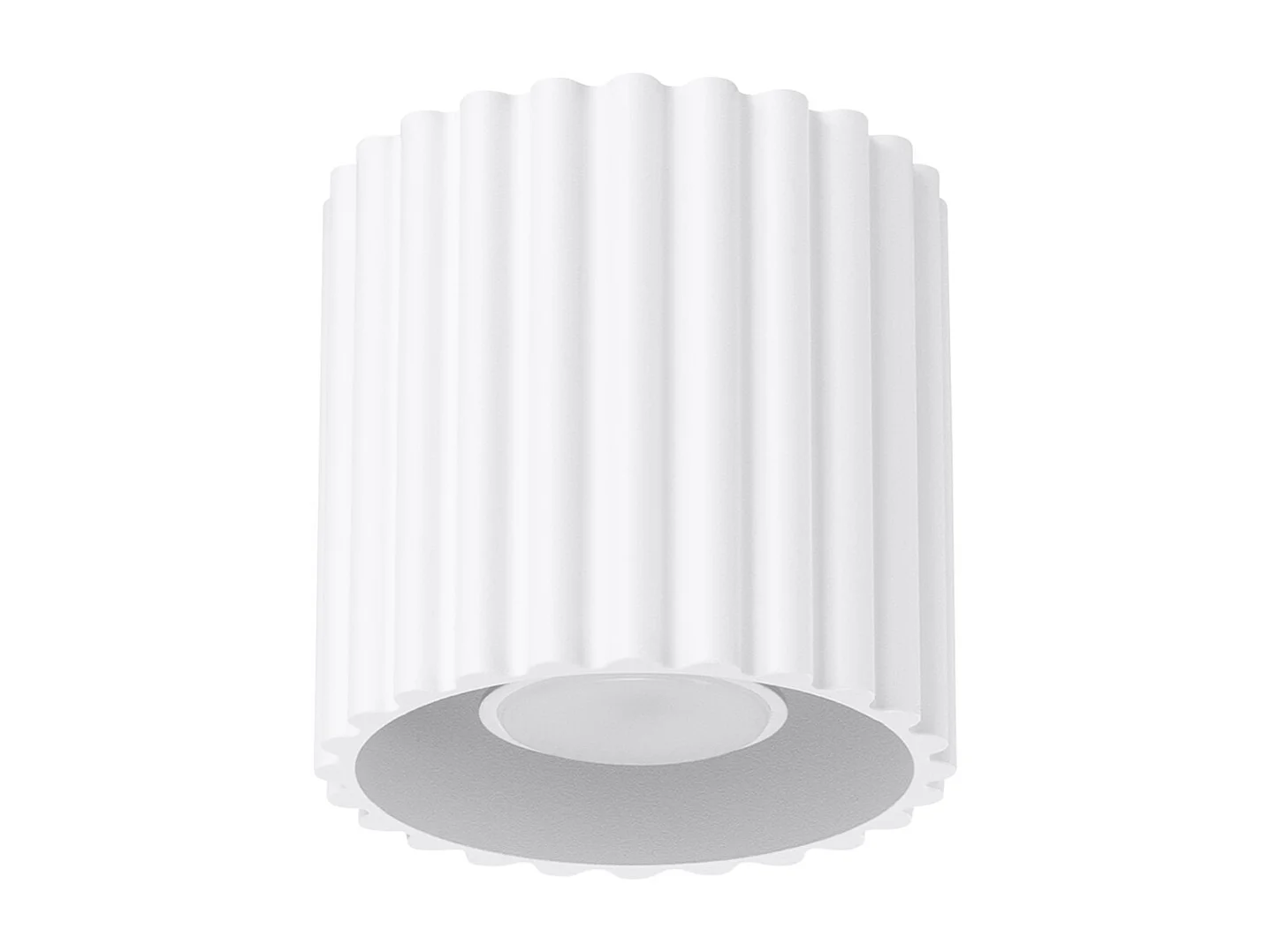 Plafonnier Aura Minimaliste En Aluminium - 1 Sources Lumineuses - L.10 X H.10 Cm - Blanc