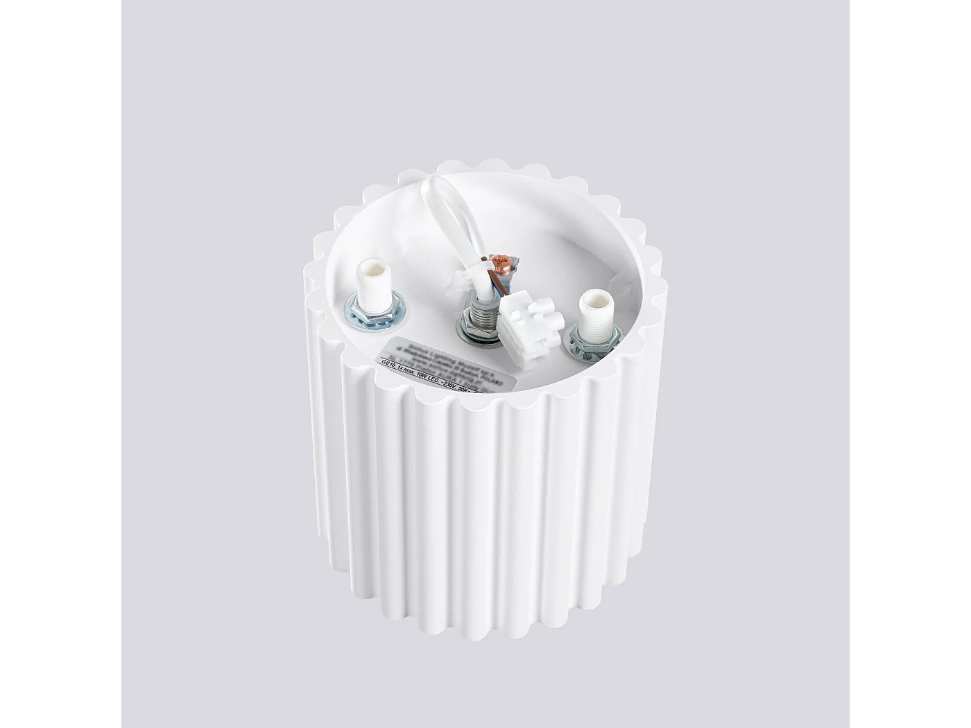 Plafonnier Aura Minimaliste En Aluminium - 1 Sources Lumineuses - L.10 X H.10 Cm - Blanc