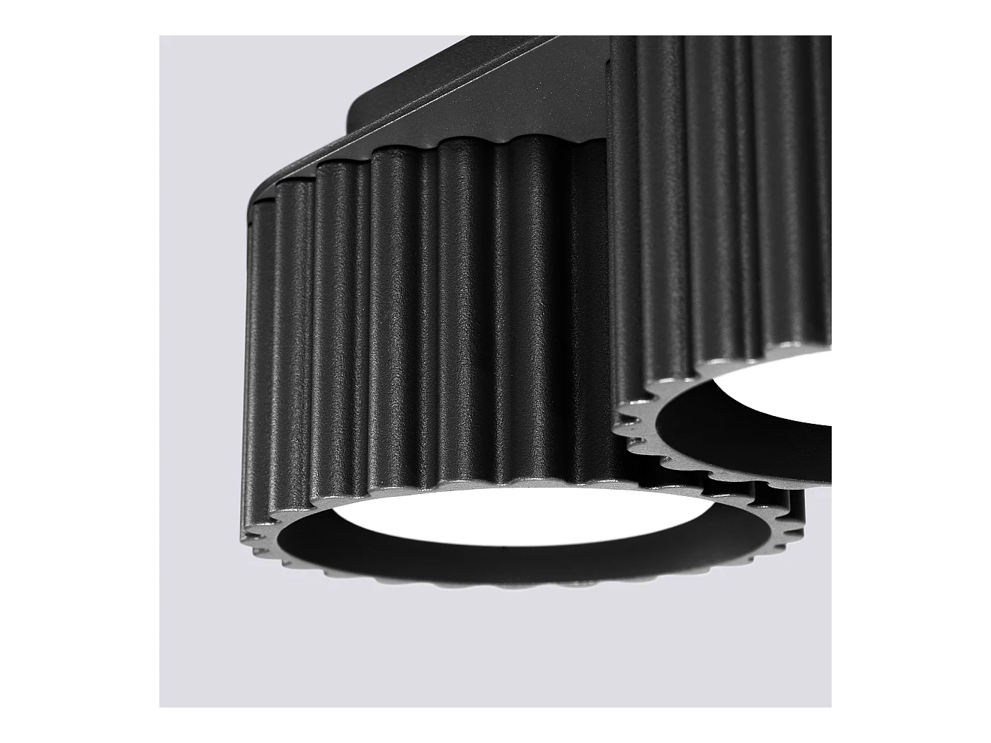 Plafonnier Aura Minimaliste En Aluminium - 2 Sources Lumineuses - L.21 X H.12 Cm - Noir