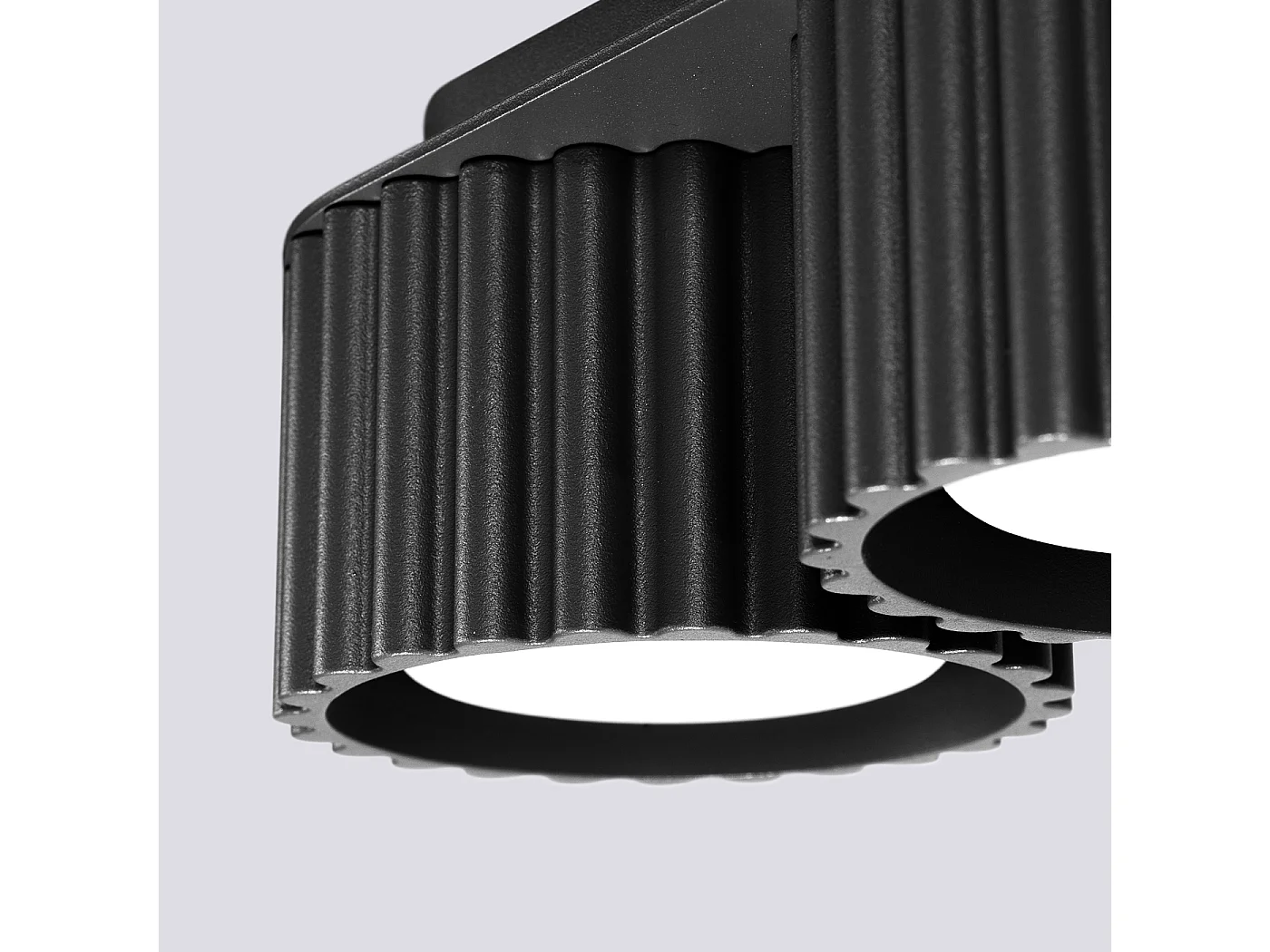 Plafonnier Aura Minimaliste En Aluminium - 2 Sources Lumineuses - L.21 X H.12 Cm - Noir