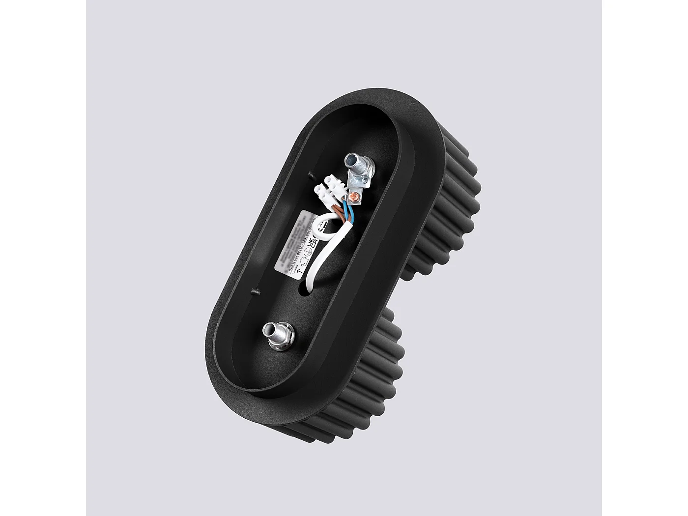 Plafonnier Aura Minimaliste En Aluminium - 2 Sources Lumineuses - L.21 X H.12 Cm - Noir