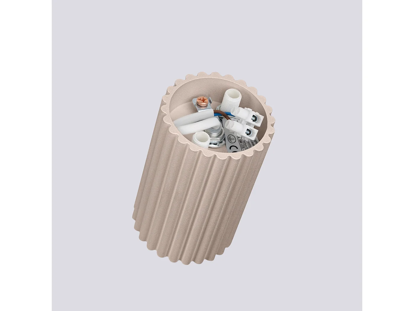 Plafonnier Karbon Minimaliste En Aluminium - 1 Sources Lumineuses - L.6,5 X H.10 Cm - Taupe