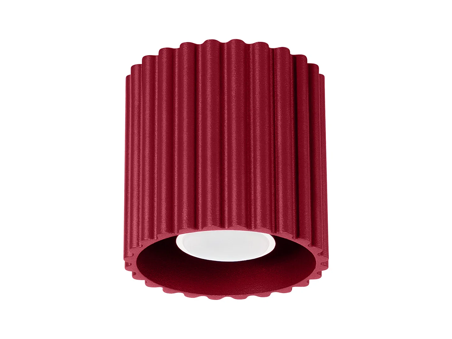 Plafonnier Aura Minimaliste En Aluminium - 1 Sources Lumineuses - L.10 X H.10 Cm - Bourgogne