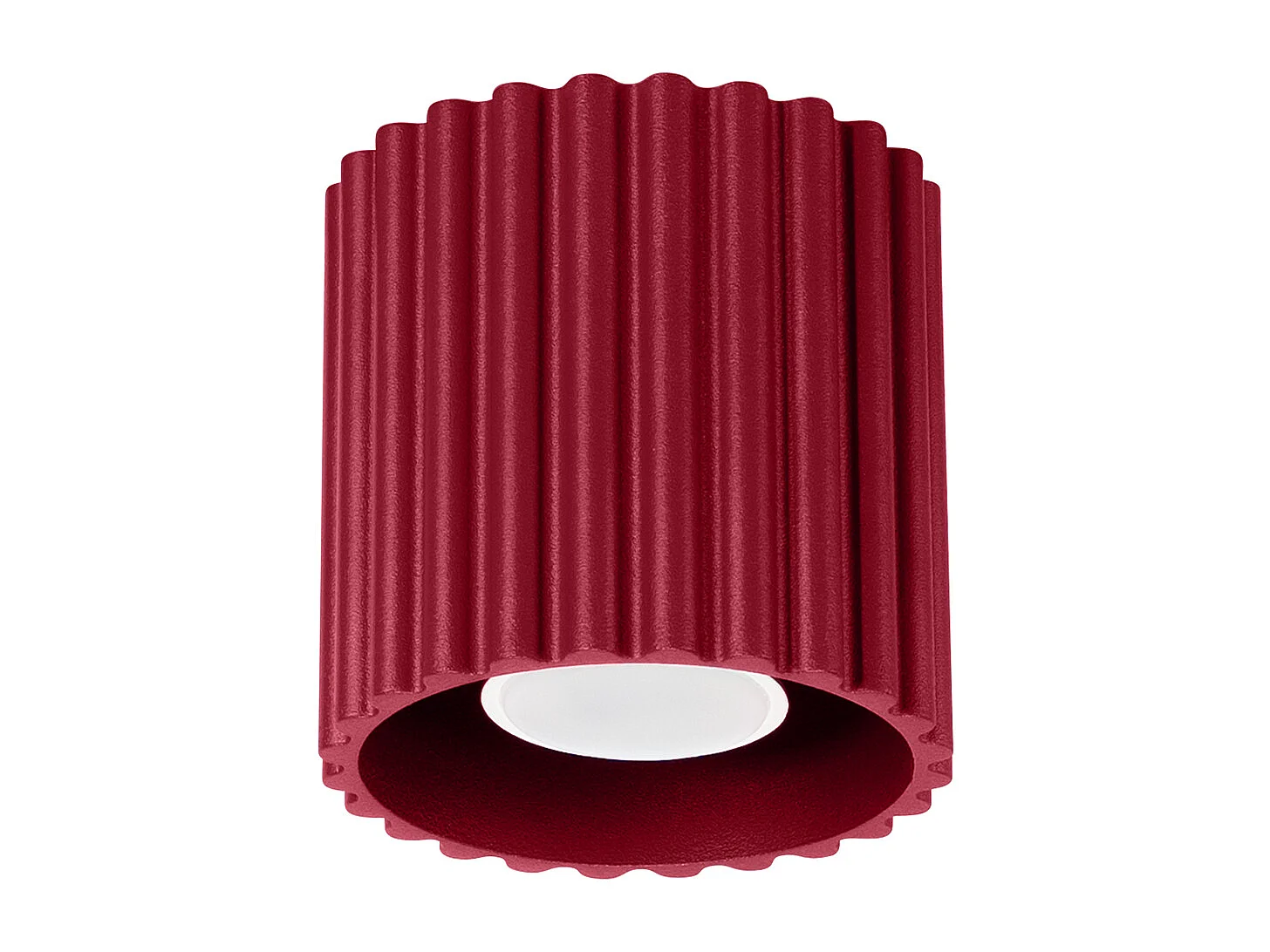 Plafonnier Aura Minimaliste En Aluminium - 1 Sources Lumineuses - L.10 X H.10 Cm - Bourgogne