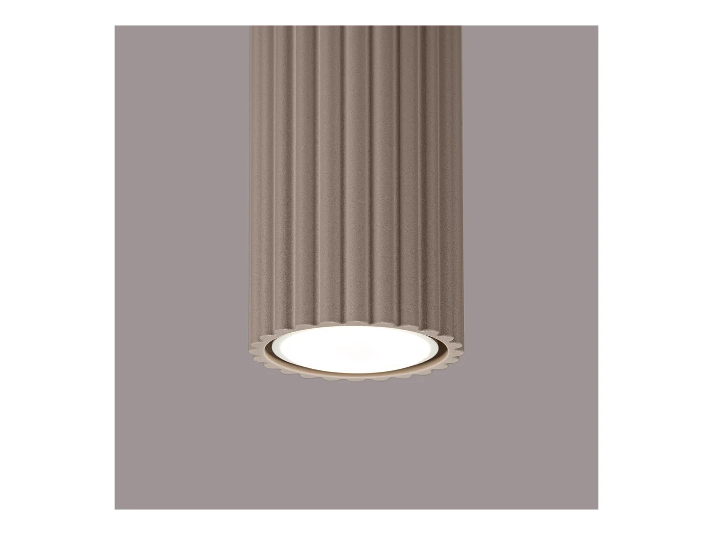 Plafonnier Karbon Minimaliste En Aluminium - 1 Sources Lumineuses - L.6,5 X H.40 Cm - Taupe