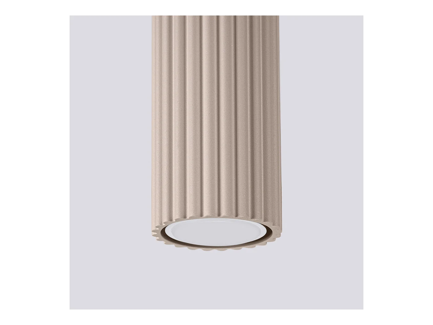 Plafonnier Karbon Minimaliste En Aluminium - 1 Sources Lumineuses - L.6,5 X H.40 Cm - Taupe
