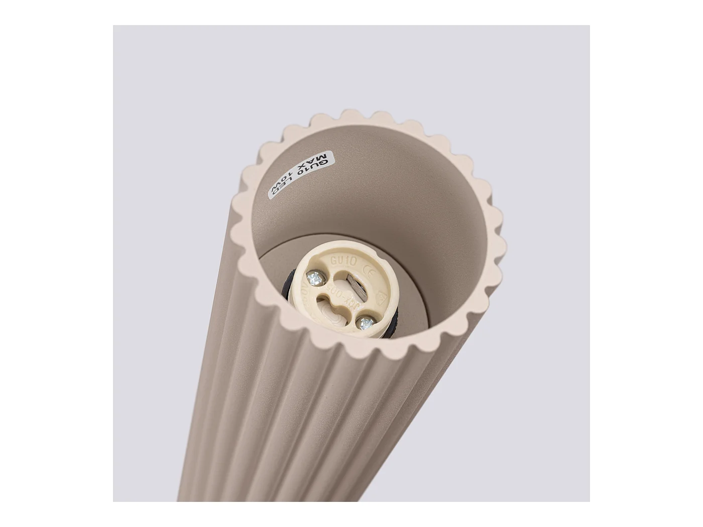 Plafonnier Karbon Minimaliste En Aluminium - 1 Sources Lumineuses - L.6,5 X H.40 Cm - Taupe