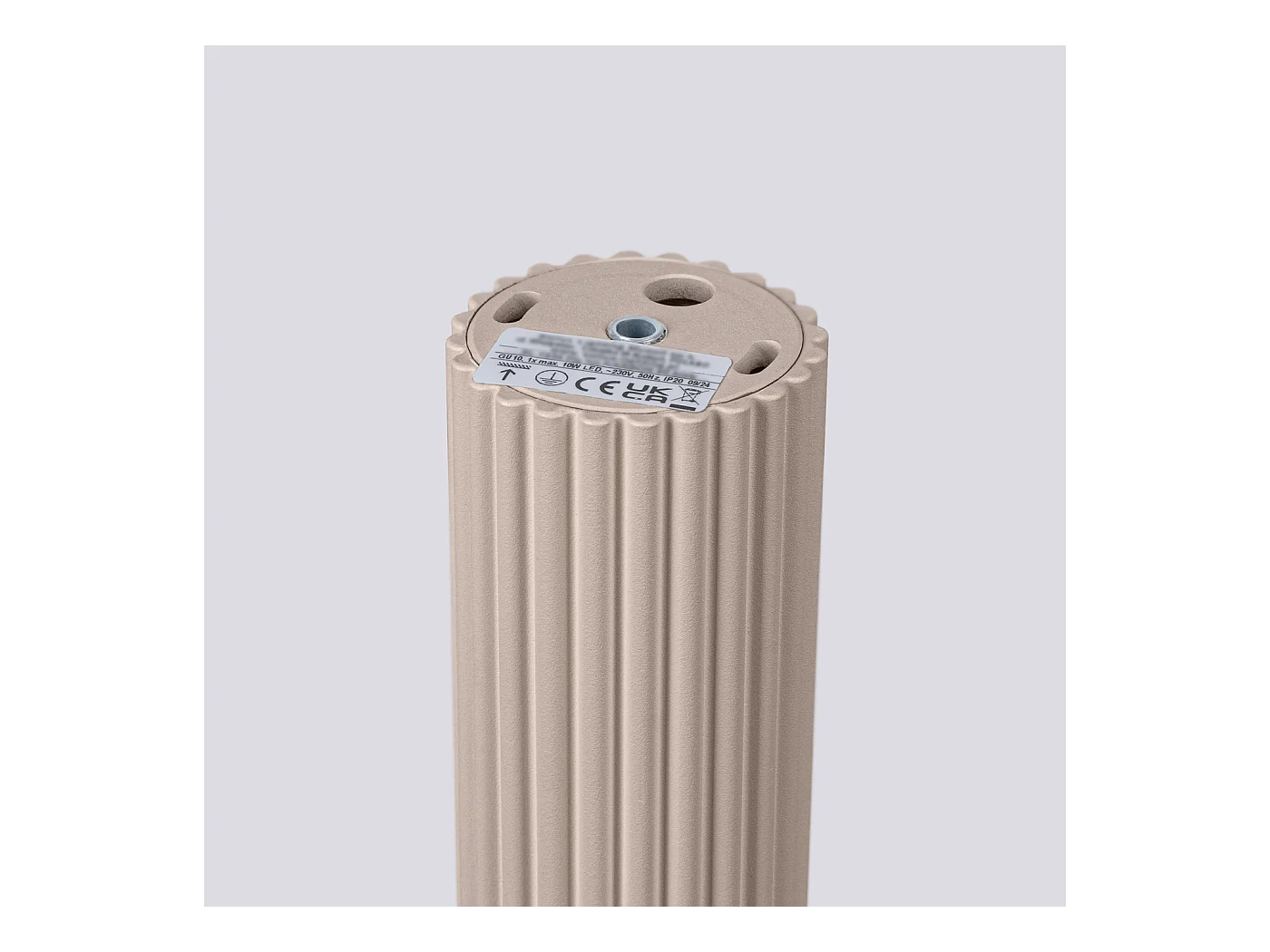 Plafonnier Karbon Minimaliste En Aluminium - 1 Sources Lumineuses - L.6,5 X H.40 Cm - Taupe