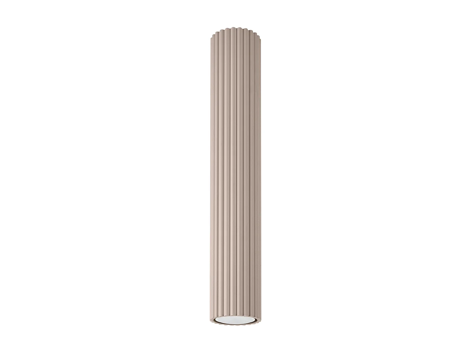 Plafonnier Karbon Minimaliste En Aluminium - 1 Sources Lumineuses - L.6,5 X H.40 Cm - Taupe