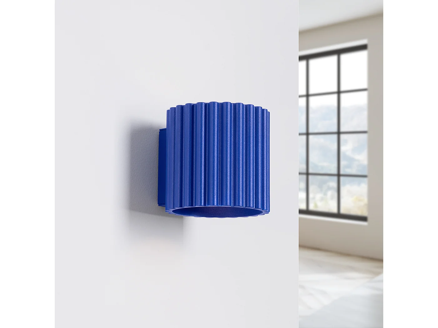 Applique Aura Minimaliste En Aluminium - 1 Sources Lumineuses - L.10 X H.10 Cm - Outremer