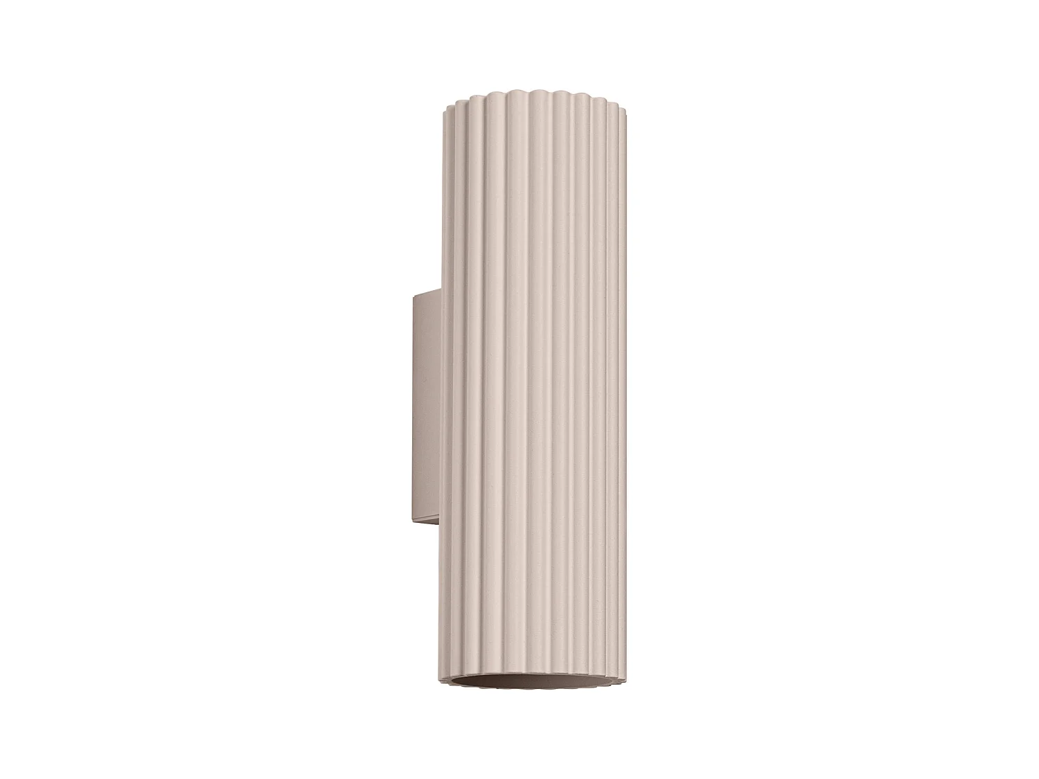 Lampa Ścienna Minimalistyczny Karbon, Aluminium - 2 Źródło - L.6.5 X H.20 Cm - Taupe