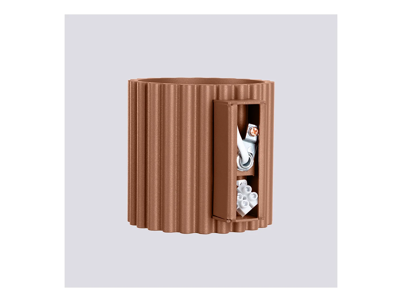 Applique Aura Minimaliste En Aluminium - 1 Sources Lumineuses - L.10 X H.10 Cm - Moka