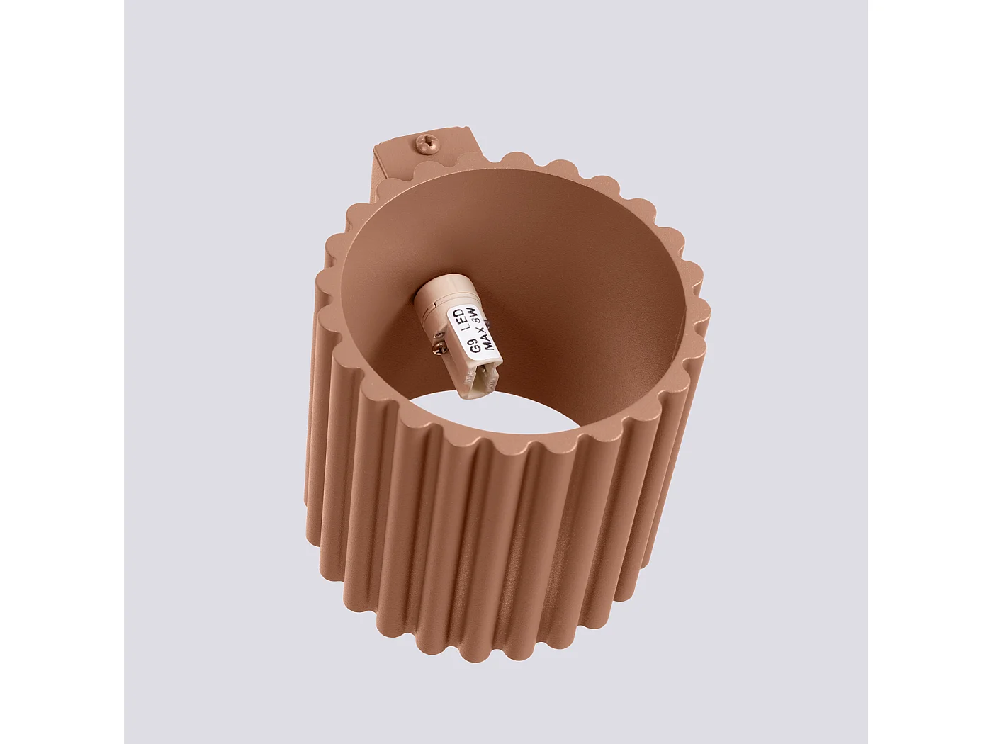 Applique Aura Minimaliste En Aluminium - 1 Sources Lumineuses - L.10 X H.10 Cm - Moka