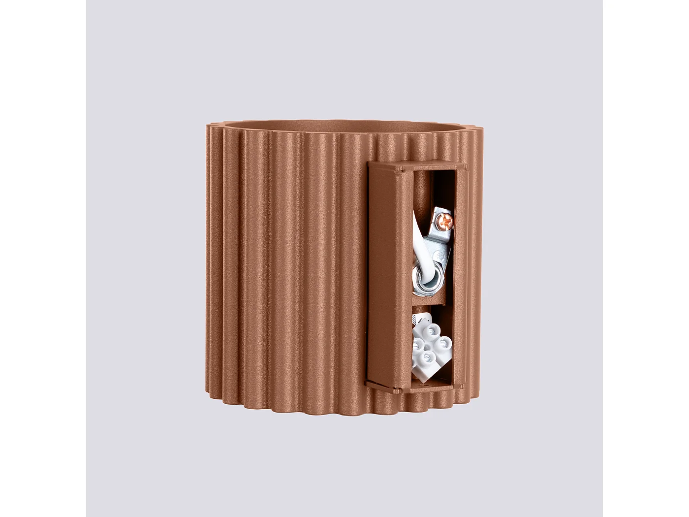 Applique Aura Minimaliste En Aluminium - 1 Sources Lumineuses - L.10 X H.10 Cm - Moka