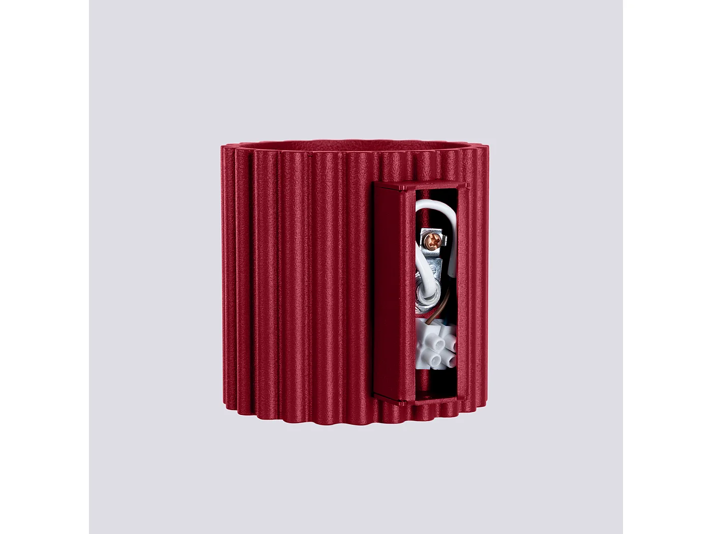 Applique Aura Minimaliste En Aluminium - 1 Sources Lumineuses - L.10 X H.10 Cm - Bourgogne