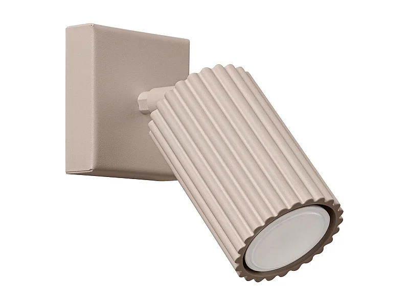 Lampa Ścienna Minimalistyczny Karbon, Aluminium - 1 Źródło - L.8 X H.16 Cm - Taupe