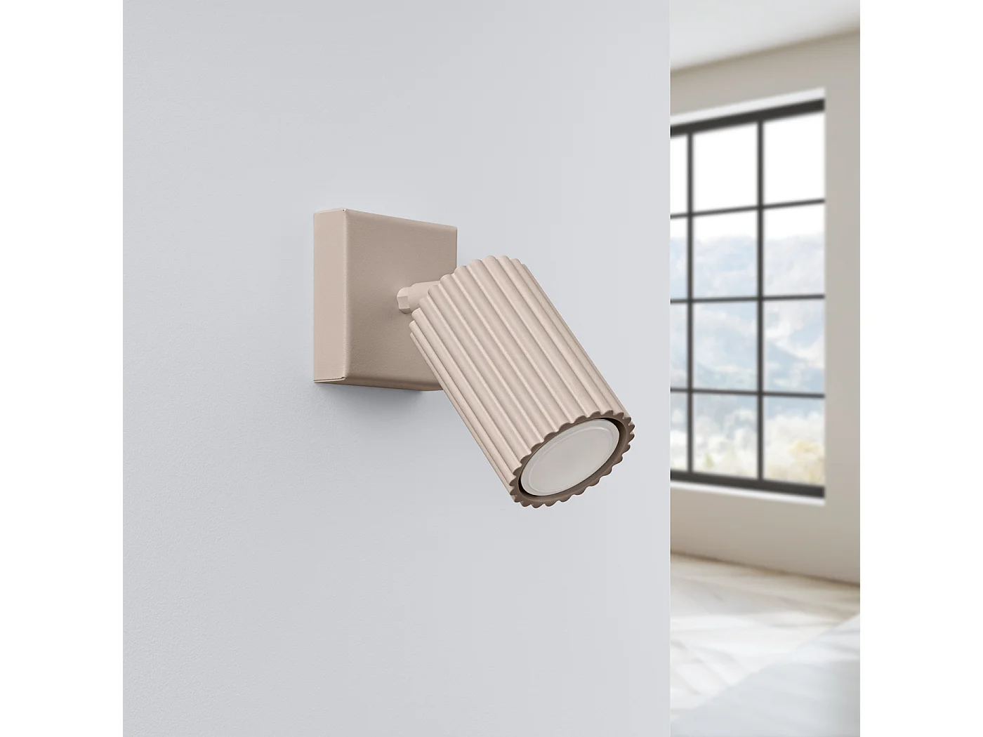 Applique Karbon Minimaliste En Aluminium - 1 Sources Lumineuses - L.8 X H.16 Cm - Taupe