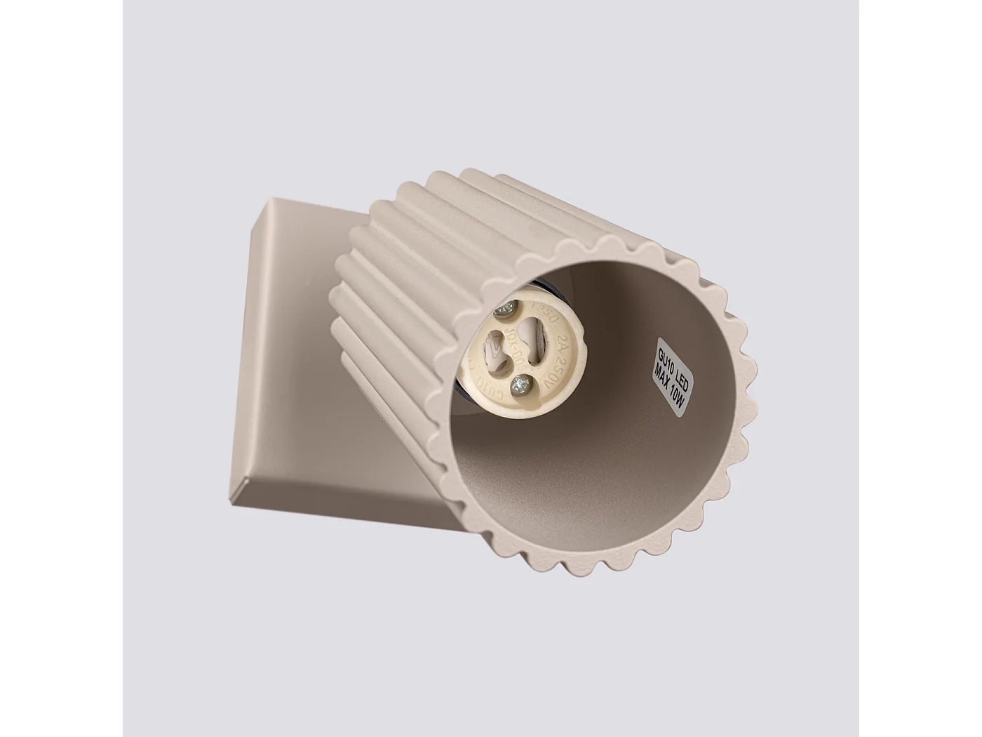 Applique Karbon Minimaliste En Aluminium - 1 Sources Lumineuses - L.8 X H.16 Cm - Taupe