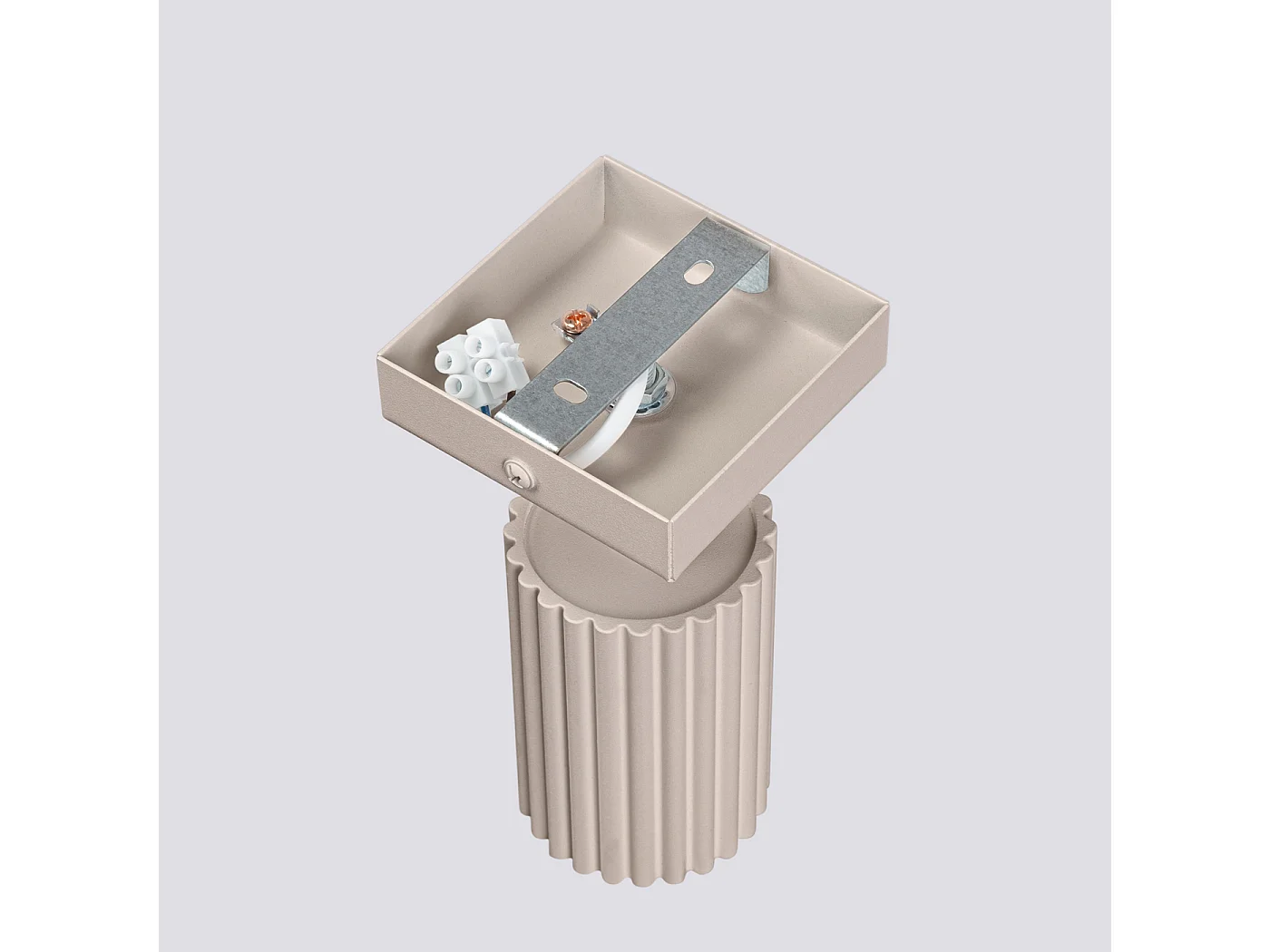 Applique Karbon Minimaliste En Aluminium - 1 Sources Lumineuses - L.8 X H.16 Cm - Taupe