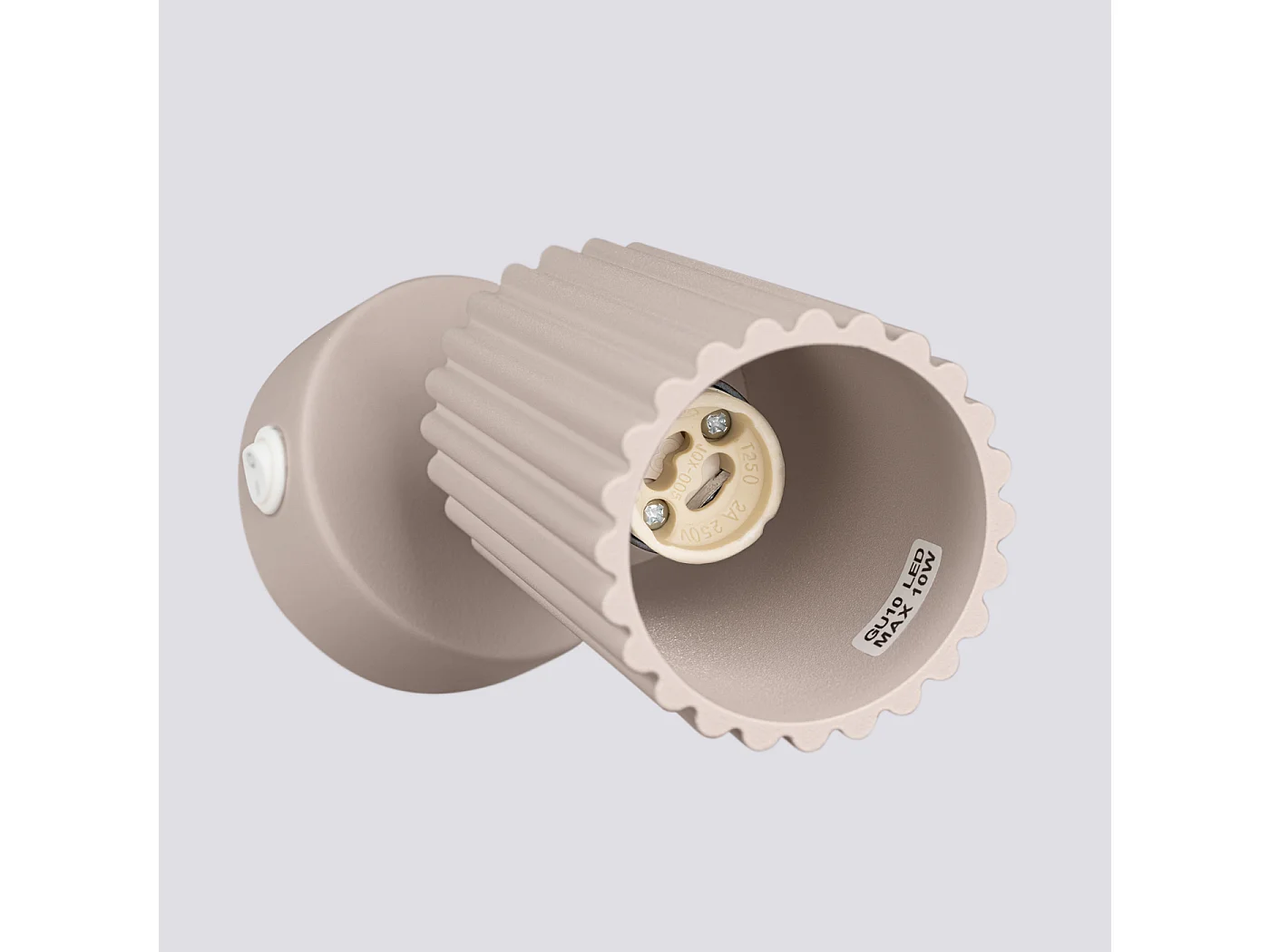 Applique Karbon Minimaliste En Aluminium - 1 Sources Lumineuses - L.8 X H.16 Cm - Taupe