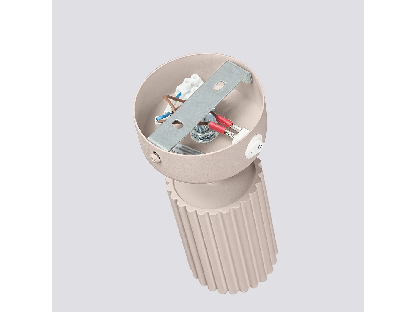 Applique Karbon Minimaliste En Aluminium - 1 Sources Lumineuses - L.8 X H.16 Cm - Taupe